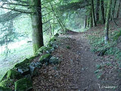 Le sentier redescendant à Saint-Maurice depuis Longeligoutte